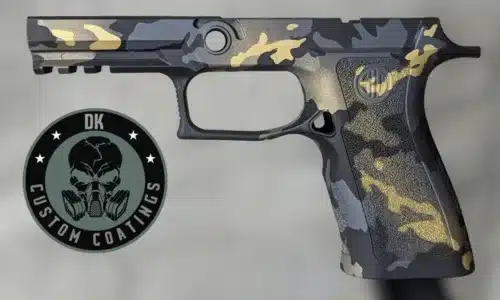 Sig P320 X Carry Grip Module - DK Custom's Gold Camo Cerakote