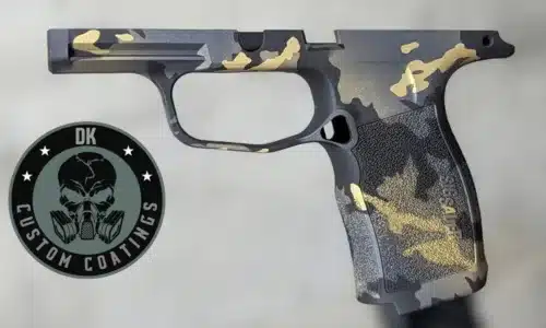 Sig P365XL Grip Module - DK Custom's Gold Camo Cerakote