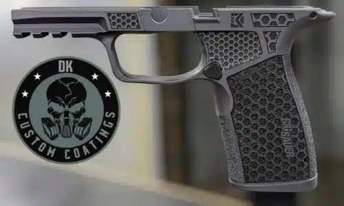 Sig Sauer P365 X Macro Grip Module - Sniper Gray Cerakote - DK's Hexagon Laser Stippling