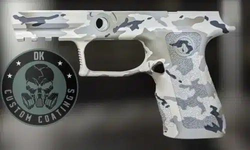 Sig P320 X Compact Grip Module - DK's Alpine Camo Cerakote