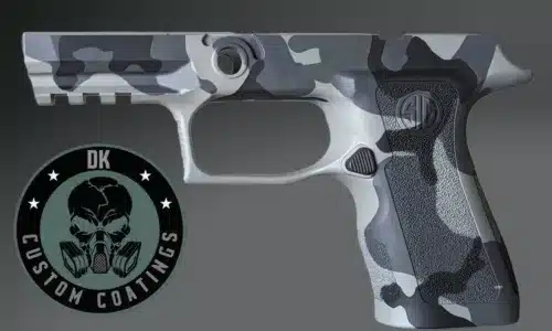 Sig P320 X-Compact Module in DK's Grayscale M81 Cerakote Camo