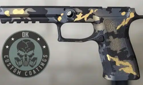 Sig P320 X FULL Module with DK's Gold Camo Cerakote