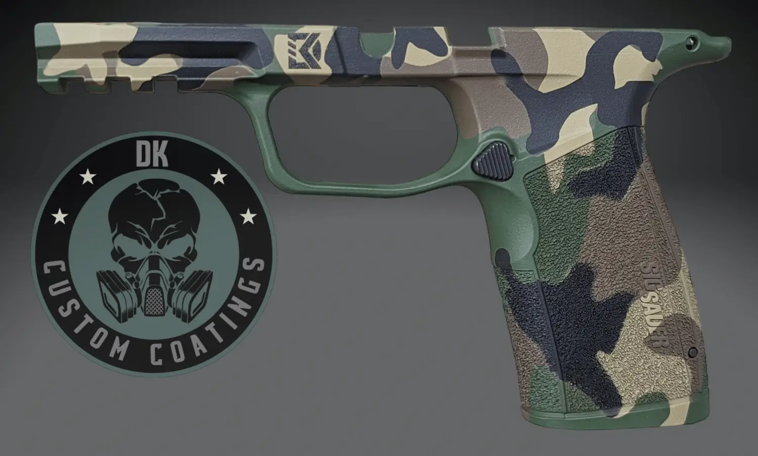 3614057924 - DK Custom Coatings LLC Photo of Sig Sauer P365 X-Macro Module with M81 Camo – God’s Plaid