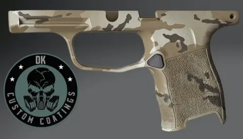Photo of Sig Sauer P365 Grip Module with DK’s Arid Camo Cerakote
