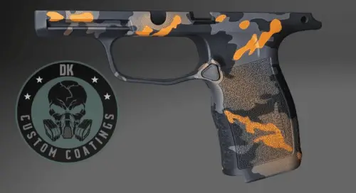 Photo of Sig Sauer P365 XL/X Module in DK’s Orange Krush Camo