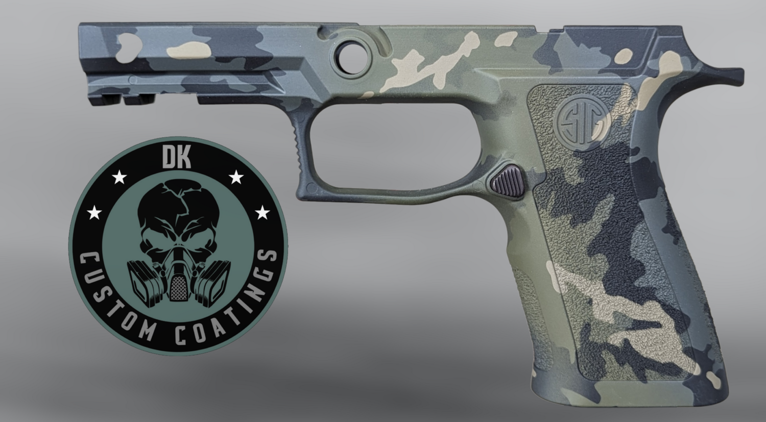 Carry DE - DK Custom Coatings LLC Photo of Sig Sauer P320 X Carry – DK’s Dark Earth Camo