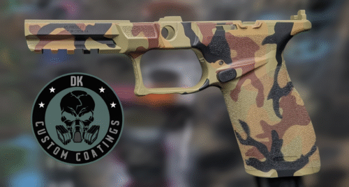 Photo of Springfield Echelon Full Size Grip Module coated in N81 Camo