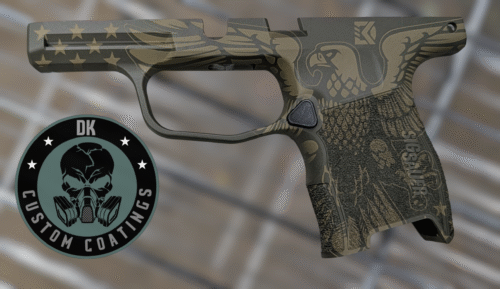 Photo of Sig Sauer P365 Module with DK’s Freedom Eagle and Stars ODG Cerakote