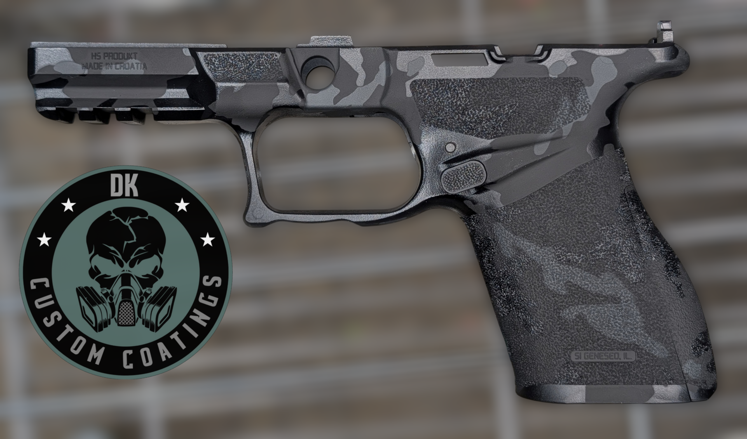 Springfield Echelon 4.0C Compact Size Grip Module coated in Blackout Camo