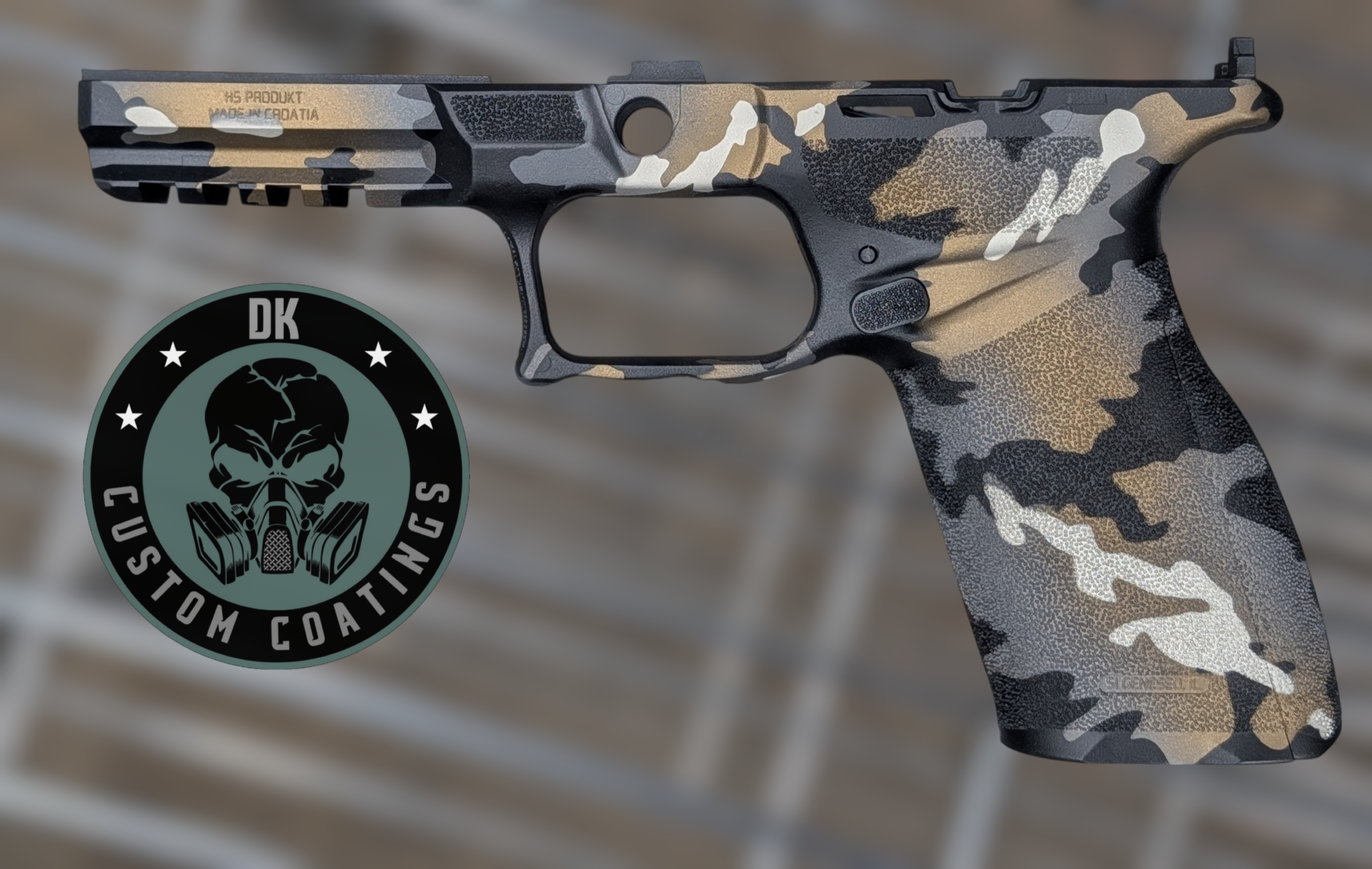 10561 - DK Custom Coatings LLC Photo of Springfield Echelon Full Size Grip Module coated in DK’s Midnight Vibes