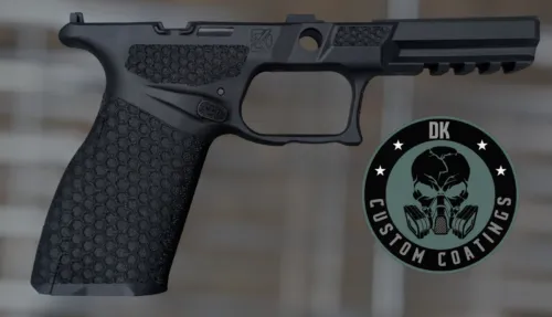 Photo of Springfield Echelon Full Size Grip Module Black with DK’s Hexagon Laser Stippling